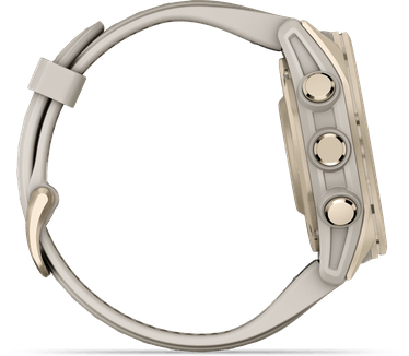 Garmin fēnix 8, 43mm, RVS body, Sapphire Glass, Goud (Beige)