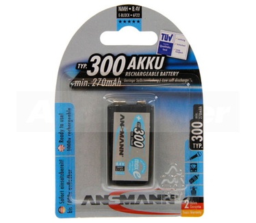 Ansmann 9V blok 300 mAh