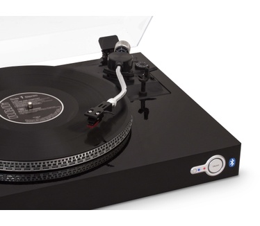 Thomson Zwarte draaitafel met luxueuze uitstraling en Bluetooth functie
