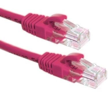 Eeconn Cat.6A U/UTP Patchkabel, AWG24, LSZH, Roze, 0.5m