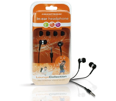 Conceptronic In-ear Headphone (Zwart)