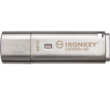 Kingston IronKey Locker+ 50 64GB Zilver