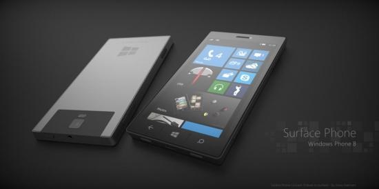 Conceptafbeelding van Surface Phones van Microsoft