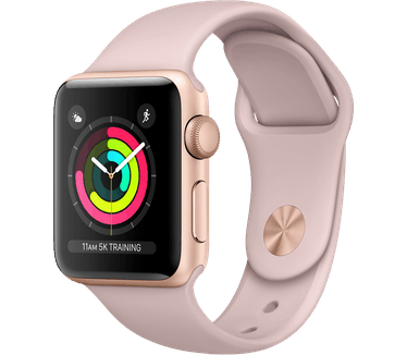 Apple Watch Series 3 (Sportbandje, 38mm) Goud (Roze)