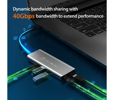 j5create JCD403-N USB4® 8K-hub met meerdere poorten