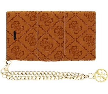 Guess Scarlett Wallet Clutch BookCase for iPhone 5/5S - Cognac