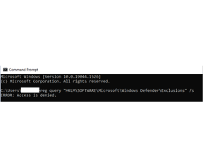 Windows Defender Exclusions