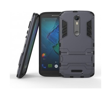 qMust Motorola Moto X Force Hybrid case - Dual Protection - Grey