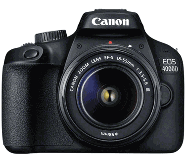 Canon EOS 4000D + 18-55mm f/3,5-5,6 + Tas + Geheugenkaart Zwart