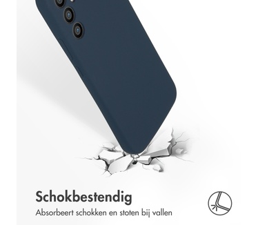 Accezz Liquid Silicone Backcover Samsung Galaxy A34 (5G) - Donkerblauw