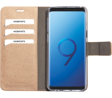 Mobiparts Saffiano Wallet Case Samsung Galaxy S9 Copper