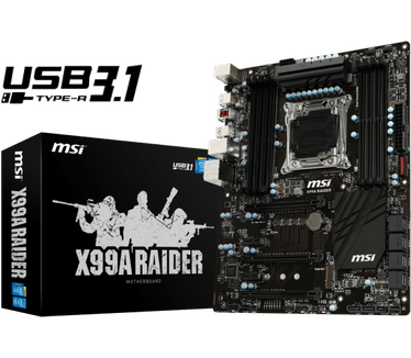 MSI X99A RAIDER - Moederbord - ATX - LGA2011-3 Socket - X99 - USB 3.1