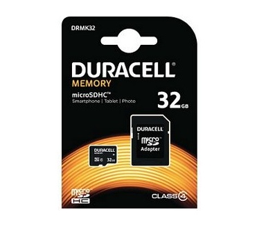 Duracell microSD Class 4 inclusief SD-adapter 32GB