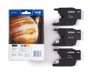 Brother LC 1240 Rainbow Pack (1 x Geel, Cyan, Magenta)