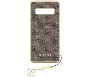 Guess 4G Charms Hard Case voor Samsung Galaxy S10 - Bruin  Bruin