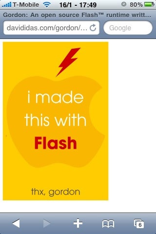 Flash op iPhone