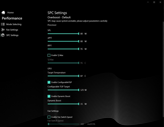 XMG TGP-config