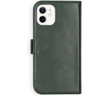 Selencia Echt Lederen Bookcase iPhone 12 Mini - Groen