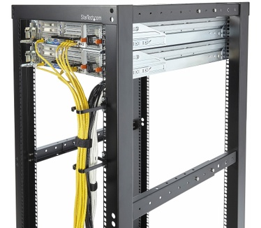 Startech.com 5-Pack 1U Verticaal Kabelbeheer D-Ring Haken, Kabelmanager voor 19" Server Racks/Kasten, Netwerkkast Kabel Organizers, Kabelhouder Ringhaken