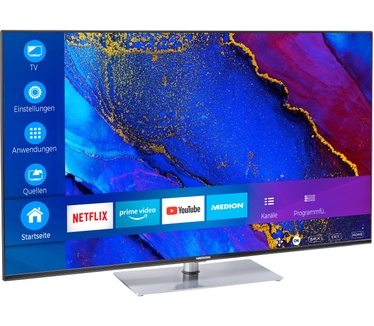 Medion LIFE X14360 Smart-TV | 108 cm (43 '') Ultra HD-scherm | HDR | Dolby Vision | Micro Dimming | MEMC | PVR ready | Netflix | Amazon Prime Video | Bluetooth | DTS HD | HD Triple Tuner | CI +