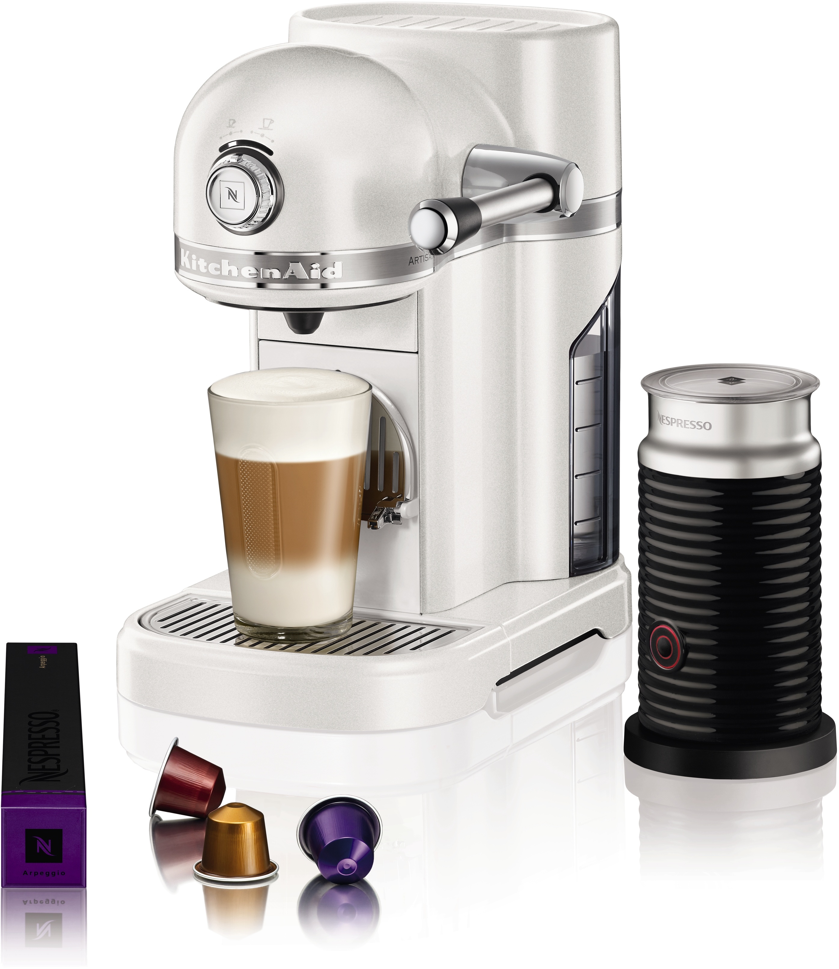 Nespresso KitchenAid & Aeroccino3 5KES0504EMS/3 Parelmoer kopen