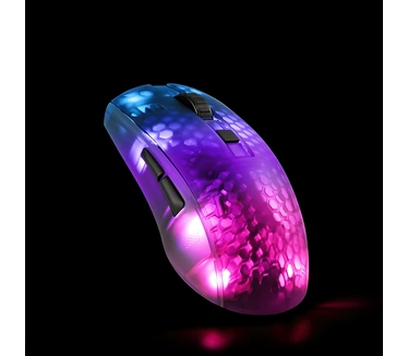 Deltaco DM320 Gaming-Maus Funk Optisch Schwarz Transparent 6 Tasten 10000 dpi Abnehmbares