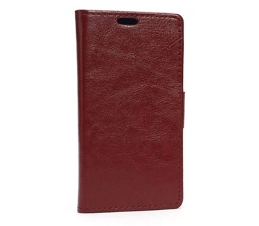 Kees Lederlook Portemonnee Hoesje LG Spirit - Bruin