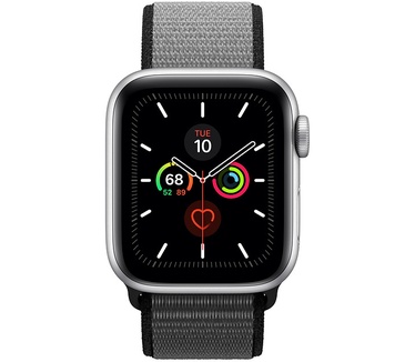Apple Watch Series 5 (40mm) aluminium, geweven sportbandje Zilver (Grijs)