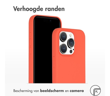 Accezz Liquid Silicone Backcover iPhone 15 Pro - Nectarine