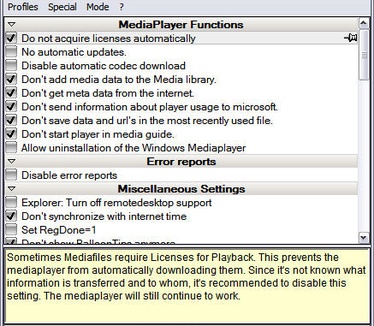 XP-AntiSpy 3.96-3 screenshot