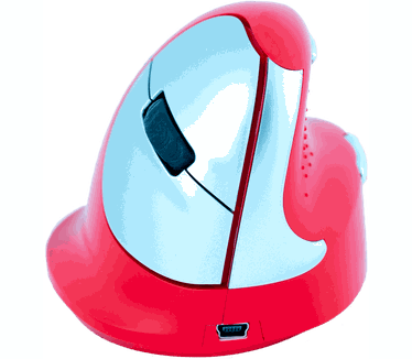R-Go Tools HE Sport, Ergonomische muis, Medium (165-195mm), Rechtshandig, Bluetooth, Rood