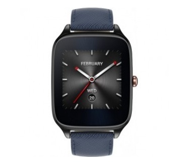 Asus Zenwatch 2 (leren band) Zwart (Beige, Blauw)