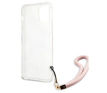 Guess Marble Shockproof Back Case - iPhone 12 Mini (5.4") - Roze Roze