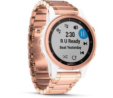 Garmin Fenix 5S Plus (Sapphire glas) Wit (Rosé Goud)