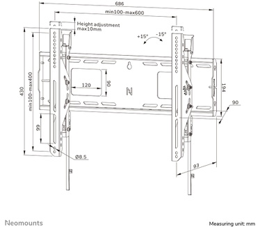 Neomounts Neomounts heavy duty tv wandsteun
