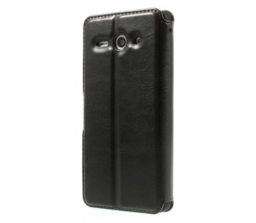 Kees Lederlook Portemonnee Hoesje Huawei Ascend Y530 - Zwart