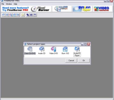 FinalBurner Free 1.12.0.84 screenshot (resized)