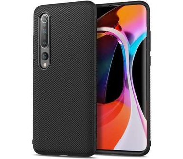 qMust Xiaomi Mi 10 / Mi 10 Pro Texture TPU Case - Zwart