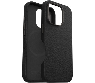 Otterbox Symmetry Series Cactus Leather voor MagSafe voor iPhone 16 Pro, Noir Ash