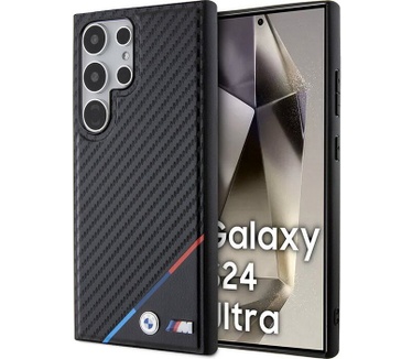 BMW M Tricolor Back Case - Samsung Galaxy S24 Ultra (S928) Zwart Zwart