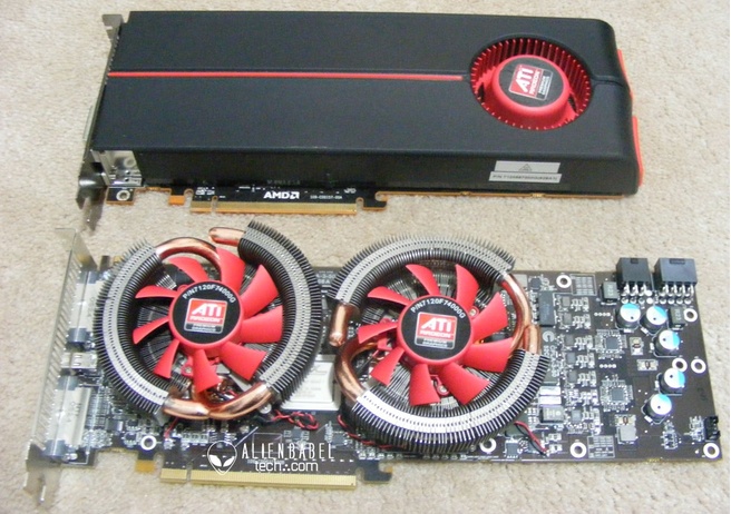 HD 5870 boven / HD 5970 onder
