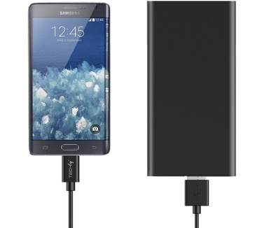 Techly High Speed USB Cable to Micro USB Reversible Connectors Black 1m ICOC MUSB-A-010S Zwart