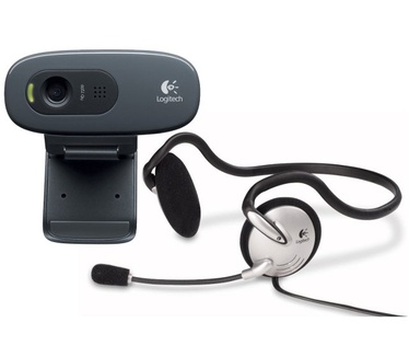 Logitech HD Webcam C270 (Zwart) + headset