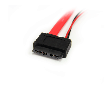 Startech StarTech.com Slimline SATA Female to SATA with LP4 Power Cable Adapter - SeriÃ«le ATA-kabel - Slimline Serial ATA (V) - 4-PIN in