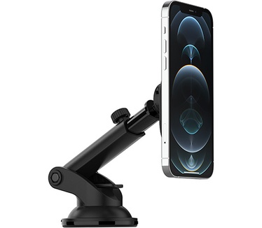 Otterbox OtterBox draadloos autodashboard en windschermbevestiging voor MagSafe, sterke magnetische uitlijning en bevestiging met MagSafe, gemakkelijk verstelbaar en veilig ontwerp, voor iPhone 14/iPhone 13/iPhone 12 Series, zwart