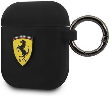Ferrari Silicone Case voor Apple Airpods 1 & 2 - Zwart