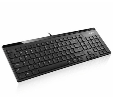 Rapoo Wired Ultra-slim Keyboard + numeric keypad - Zwart