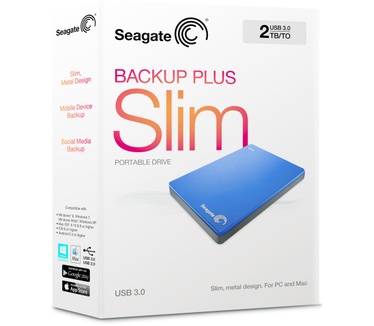 Seagate Backup Plus Slim 2TB Blauw