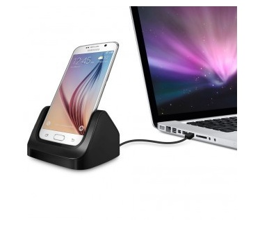 qMust Docking Station voor Samsung Galaxy S6 / S6 edge - zwart