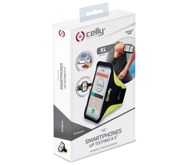 Celly ARMBANDXLYL (Alcatel 1, Galaxy S4, Asus Zenfone 5, Xiaomi Redmi) Geel